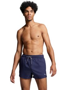 Badeshorts Puma "Puma SWIM MEN SHORT LENGTH SWIM SHORTS", Herren, Gr. XXL, N-Gr, blau (navy), Web, Obermaterial: 100% Polyester, unifarben, Badehosen Badeshorts, mit seitlichen Eingriff-Taschen, Ges&auml;&szlig;tasche mit Klettverschluss