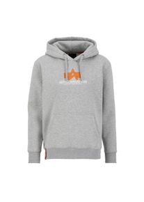 Hoodie Alpha Industries "Basic Hoodie BL Rubber", Herren, Gr. XS, grau (grau heather), Obermaterial: 80% Baumwolle, 20% Polyester, regular fit, Sweatshirts Hoodie