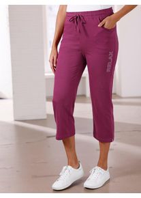 Schlupfhose, Damen, Gr. 46, Normalgr&ouml;&szlig;en, lila (malve), 100% Baumwolle, unifarben, Hosen Schlupfhose