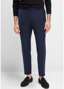 Anzughose Cinque "CISAND", Herren, Gr. 54, N-Gr, blau (dunkelblau), Web, Obermaterial: 53% Polyester, 43% Schurwolle, 4% Elasthan, unifarben, schmal lang, Hosen Anzughose, mit Bundfalte