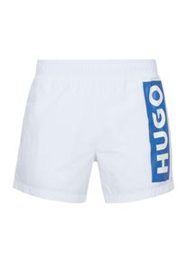 Badeshorts HUGO BLUE "BLUE OKKO", Herren, Gr. L, N-Gr, wei&szlig; (wei&szlig; 100), Microfaser, Obermaterial: 100% Polyamid, Badehosen Badeshorts