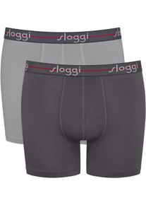 Boxershorts Sloggi "men Start Short C2P box", Herren, Gr. 6, schwarz (schwarz combination), Single Jersey, Obermaterial: 96% Baumwolle, 4% Elasthan, kontrastfarbene Details, unifarben, k&ouml;rpernah, Unterhosen Boxershorts, moderne bequeme Basics