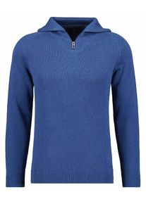 Troyer Ragman, Herren, Gr. 56, blau (blau saphire, 705), Strick, 100% Baumwolle, hoch geschlossener Ausschnitt, Pullover Troyer