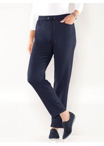 Schlupfhose Classic Basics, Damen, Gr. 46, Normalgr&ouml;&szlig;en, blau (marine), 100% Polyester, unifarben, lang, Hosen Schlupfhose