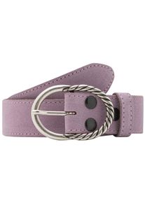 Lederg&uuml;rtel RETTUNGSRING G&Uuml;RTEL, Damen, Gr. 80, lila, Leder, unifarben, G&uuml;rtel Lederg&uuml;rtel, mit austauschbarer Schlie&szlig;e &raquo;Dorn Gedreht Silber&laquo;