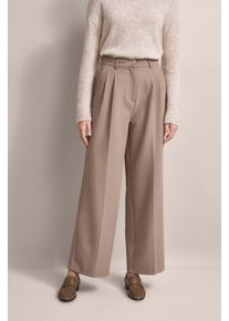 Stoffhose Bugatti, Damen, Gr. 46, Normalgr&ouml;&szlig;en, grau (taupe), 71% Polyester, 22% Viskose, 7% Elasthan, unifarben, normal, Hosen Stoffhose, aus elastischer Viskose