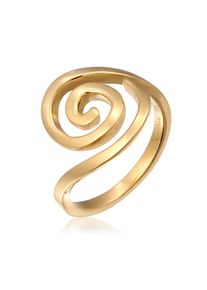 Silberring Elli "Ring Spirale Organic Modern 925 Silber" Gr. 58, gold (gold gravierbar), Fingerringe, Damen, 58, Silber 925 (Sterlingsilber), Silberring