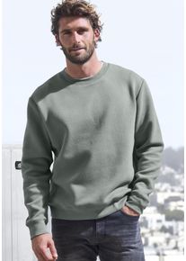 Sweatshirt John Devin, Herren, Gr. M (48/50), gr&uuml;n (salbei), Sweatware, Obermaterial: 52% Baumwolle, 47% Polyester, 1% Elasthan, unifarben, regular fit, Rundhals, angesetztes B&uuml;ndchen, Sweatshirts Sweatshirt, Langarm, Pullover mit Struktur, Rundhals, Baumwollmischung, Topseller