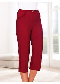 Caprihose Classic Basics, Damen, Gr. 46, Normalgr&ouml;&szlig;en, rot (kirschrot), 100% Polyester, unifarben, 3/4-L&auml;nge, Hosen Caprihose