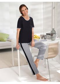 Homewearpants feel good, Damen, Gr. 44/46, Normalgr&ouml;&szlig;en, grau (grau, melange), 88% Baumwolle, 12% Polyester, unifarben, Hosen Homewearpants