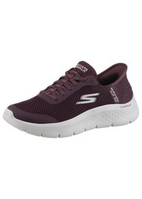 Slip-On Sneaker Skechers "GO WALK FLEX-GRAND ENTRY", Damen, Gr. 36, rot (burgunderrot), Textil, Schuhe Slip-On Sneaker, Slipper mit Slip-ins zum Schlupfen