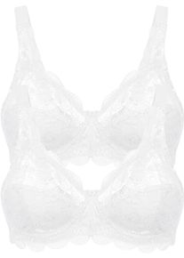 B&uuml;gelloser BH SuSa "Latina", Damen, Gr. 75, Cup D, wei&szlig;, Spitze, Obermaterial: 77% Polyamid, 15% Baumwolle, 8% Elasthan, bequem, BHs B&uuml;gelloser BH, zarte Spitze, atmungsaktiv, elastisch, bequem, BH-Set