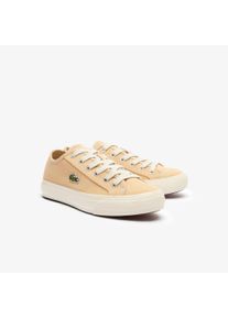 Sneaker Lacoste "BACKCOURT 124 1 CFA", Damen, Gr. 36, lt brw, off wht, Textil, Schuhe Sneaker
