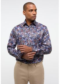 Langarmhemd Eterna "MODERN FIT", Damen, Gr. 42, Normalgr&ouml;&szlig;en, blau (navy), Twill, 100% Baumwolle, tailliert, Manschette, Hemden Langarmhemd, NON IRON (b&uuml;gelfrei)