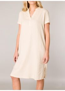 Tunikakleid Base Level "Yacin", Damen, Gr. 46, N-Gr, beige, Web, Obermaterial: 55% Leinen, 45% Viskose, unifarben, gerade knielang, Serafino, Kleider Tunikakleid, Sommerkleid mit Leinen