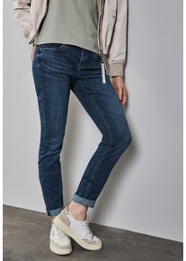 5-Pocket-Jeans Street One "Style Jane", Damen, Gr. 30, L&auml;nge 32, blau (dunkelblau wash), Denim/Jeans, Obermaterial: 78% Baumwolle, 21% Polyester, 1% Elasthan, unifarben, lang, Jeans 5-Pocket-Jeans, mit Stretch
