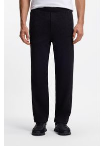 Jogginghose BOSS Green, Herren, Gr. L, N-Gr, schwarz001, Web, Obermaterial: 99% Polyester, 1% Elasthan, unifarben, regular fit lang, Hosen Jogginghose, Jogpants Sweatpants Stretchhose