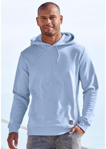 Hoodie John Devin, Herren, Gr. L (52/54), blau (hellblau), angeraute Sweatware, Obermaterial: 60% Baumwolle, 40% Polyester, unifarben, regular fit normal, Rundhals, angesetztes B&uuml;ndchen, Sweatshirts Hoodie, Langarm, Sweatshirt mit Rundhals und Kapuze, Baumwollmischung