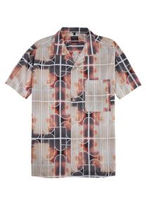 Kurzarmhemd OLYMP "Casual", Damen, Gr. 3XL, N-Gr, bunt, Web, Obermaterial: 85% Modal, 15% Polyester, Hemden Kurzarmhemd, modisches Muster