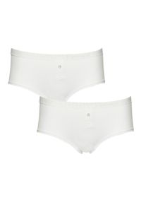 Boobs & Bloomers Boxershorts BOOBS & BLOOMERS "Anny", M&auml;dchen, Gr. XS, wei&szlig;, Single Jersey, Obermaterial: 95% Baumwolle, 5% Elasthan, k&ouml;rpernah, Unterhosen Boxershorts, Knopf als Deko, eng, elastisch, bequem, weich, mit Bund, Baumwollmix