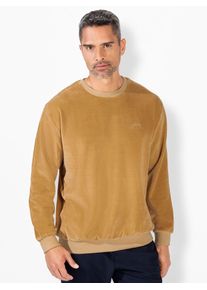 Sweatshirt Catamaran, Herren, Gr. 64/66, braun (camel), 80% Baumwolle, 20% Polyester, unifarben, Rundhals, Sweatshirts Sweatshirt