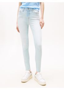 Skinny-fit-Jeans Tommy Jeans "Nora Mid Rise Skinny Fit", Damen, Gr. 31, L&auml;nge 32, blau (denim ultra light), Denim/Jeans, Obermaterial: 94% Baumwolle, 4% Elastomultiester, 2% Elasthan, unifarben, skinny fit, Jeans Skinny-fit-Jeans