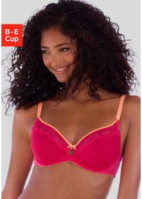 B&uuml;gel-BH Vivance, Damen, Gr. 100, Cup D, pink, Spitze, Obermaterial: 86% Polyamid, 14% Elasthan, BHs B&uuml;gel-BH, mit B&uuml;gel und h&uuml;bschen Spitzeneins&auml;tzen, Dessous, Topseller
