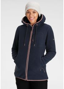 Fleecejacke Polarino, Damen, Gr. 48, blau (marine), Fleece, Obermaterial: 100% Polyester, h&uuml;ftlang, Jacken Fleecejacke, f&uuml;r kalte Tage, aus Fleece, modischer Stil, Topseller
