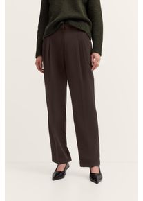 Stoffhose Bugatti "Stretch-Komfort", Damen, Gr. 42, Normalgr&ouml;&szlig;en, braun (90, braun), 64% Polyester, 34% Viskose, 2% Elasthan, unifarben, normal, Hosen Stoffhose, mit Bundfalte