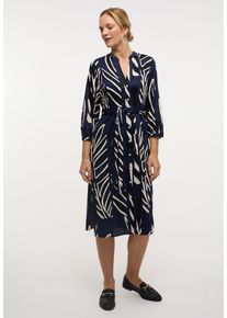 Langarmbluse Eterna, Damen, Gr. 40, wei&szlig; (navy, wei&szlig;), Satin, 100% cotton, normal, Blusen Langarmbluse