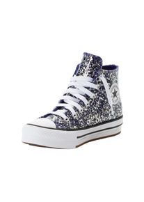 Sneaker Converse "CHUCK TAYLOR ALL STAR EVA LIFT GLITTER", M&auml;dchen, Gr. 34, blau (night indigo, wei&szlig;), Textil, Schuhe Sneaker