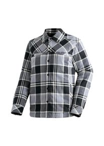 Funktionshemd Maier Sports "Camquadri M", Herren, Gr. 46, Normalgr&ouml;&szlig;en, grau (kieselgrau), Oberstoff 1: 57% Baumwolle, 43% Viskose; Oberstoff 2: 100% Polyester, Hemden Funktionshemd, wattiertes Herren Hemd warmes Fleecematerial