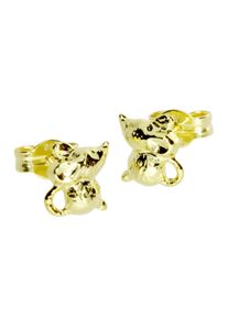 Paar Ohrstecker OSTSEE-SCHMUCK "OSTSEE-SCHMUCK Ohrstecker M&auml;uschen Ohrstecker M&auml;uschen", gelb (wei&szlig;, neutral), Ohrringe, Damen, 7 x 6mm, Gelbgold 333, Paar Ohrstecker