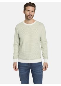 Strickpullover Babista "Pullover ALDOMINO", Herren, Gr. M, wei&szlig; (wei&szlig; gr&uuml;n), Obermaterial: 100% Baumwolle CO., mehrfarbig, Pullover Strickpullover