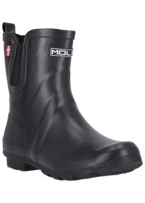 Gummistiefel MOLS "Silverwater W", Damen, Gr. 39, schwarz, Naturkautschuk, Schuhe Gummistiefel, wasserdicht