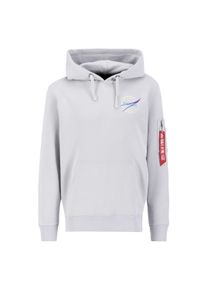 Hoodie Alpha Industries "Dark Side Hoodie", Herren, Gr. S, grau (pastel grau), Obermaterial: 80% Baumwolle, 20% Polyester, regular fit, Sweatshirts Hoodie