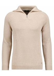 Troyer Ragman, Herren, Gr. 60, beige, Strick, 100% Baumwolle, hoch geschlossener Ausschnitt, Pullover Troyer