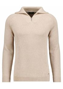 Troyer Ragman, Herren, Gr. 58, beige, Strick, 100% Baumwolle, hoch geschlossener Ausschnitt, Pullover Troyer