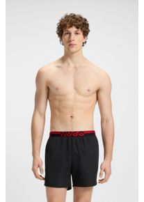 Badeshorts HUGO UNDERWEAR "TAPI", Herren, Gr. XL, N-Gr, schwarz (schwarz 001), Microfaser, Obermaterial: 100% Polyester, Badehosen Badeshorts, elastischer Bund, schnelltrocknend