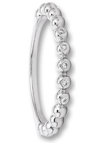 Diamantring ONE ELEMENT "0.04 ct Diamant Brillant Ring aus 585 Wei&szlig;gold" Gr. 52, silber, Fingerringe, Damen, 52,mit Brillant, Wei&szlig;gold 585, Diamantring