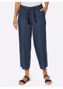 Schlupfjeans Classic Basics, Damen, Gr. 46, Normalgr&ouml;&szlig;en, blau (blau, stone, washed), 100% Baumwolle, unifarben, 7/8-L&auml;nge, Jeans Schlupfjeans