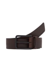 Lederg&uuml;rtel Calvin Klein "WARMTH PB 35MM", Herren, Gr. 100, braun (schwarz braun), B&uuml;ffelleder, unifarben, G&uuml;rtel Lederg&uuml;rtel, Logodruck, Einfachdornschlie&szlig;e