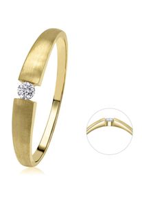 Diamantring ONE ELEMENT "0,07 ct Diamant Brillant Ring aus 585 Gelbgold" Gr. 50, gold, Fingerringe, Damen, 50,mit Brillant, Gelbgold 585, Diamantring