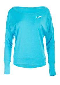 Langarmshirt WINSHAPE "MCS002", Damen, Gr. XS, blau (sky blau), 50% Modal, 50% Baumwolle, U-Boot-Ausschnitt, Shirts Langarmshirt, Ultra leicht