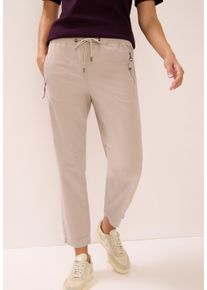 Cordhose Cecil "Style Tracey", Damen, Gr. XXL (46), L&auml;nge 28, wei&szlig; (eggshell wei&szlig;), Web, Obermaterial: 98% Baumwolle, 2% Elasthan. Futter: 100% Baumwolle, unifarben, regular fit kn&ouml;chelfrei, Hosen Cordhose, mit Tunnelzug