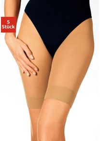 Feinstrumpf-Kurzhose Vivance, Damen, Gr. 56/58, beige (natur), Obermaterial: 95% Polyamid, 5% Elasthan, unifarben, Strumpfhosen Feinstrumpf-Kurzhose, gegen Wundscheuern in leichter Tragequalit&auml;t
