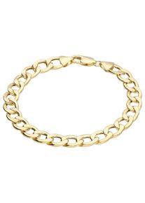 Panzerarmband Luigi Merano "Armband glanz, Gold 333" Gr. 19, gold, Armb&auml;nder, Herren, 19, Gelbgold 333, Panzerarmband