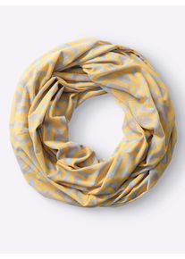 Loop Heine, Damen, gelb (sonnengelb), Viskose, gemustert, Modet&uuml;cher Loop