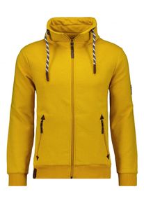 Sweatjacke Ragman, Herren, Gr. 5XL6062, gelb (mais, 552), 65% Baumwolle 35% Polyester, regular fit, Sweatjacken Sweatjacke