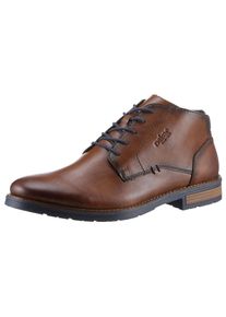 Schn&uuml;rstiefelette Rieker, Herren, Gr. 46, bunt (braun, dunkelblau), Leder, used, Schuhe Schn&uuml;rstiefelette, Business-Stiefelette, Schn&uuml;rboots mit weicher Innensohle